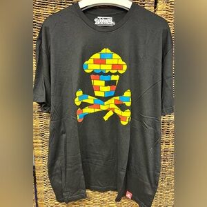 Johnny Cupcakes-‎ Mens Black Lego themed shirt-2XLarge